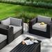 Latitude Run® Larrissa Indoor/Outdoor Cushion Cover Acrylic in Gray | 6 H in | Wayfair CK-BARBADOS-08a-GREY