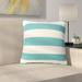 Breakwater Bay Nadir Striped Throw Pillow Polyester/Polyfill blend in Green/Blue/White | 18 H x 18 W x 6 D in | Wayfair