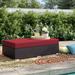 Sol 72 Outdoor™ Brentwood Rectangle Outdoor Ottoman w/ Cushion Wicker/Rattan in Red | 17.5 H x 56.5 W x 29 D in | Wayfair