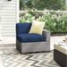 Lark Manor™ Aristidis Left Arm Patio Chair w/ Cushions in Blue | 29 H x 35 W x 35 D in | Wayfair ROHE6885 43173651