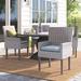 Sol 72 Outdoor™ Rockport Patio Dining Armchair w/ Cushion Metal in Gray | 35 H x 23 W x 21 D in | Wayfair TKC297b-DC-2x-C-SPA