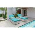 Beachcrest Home™ Bannister Reclining Chaise Lounge Set w/ Cushions Wicker/Rattan | 16 H x 31 W in | Outdoor Furniture | Wayfair ROHE6843 43173237