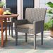 Sol 72 Outdoor™ Rockport Patio Dining Chair w/ Cushion in Gray | 35 H x 23 W x 21 D in | Wayfair TKC297b-DC-4x-C-CILANTRO