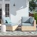 Latitude Run® Larrissa Outdoor Cushion Cover Acrylic in Gray/Blue | 6 H in | Wayfair CK-HB-BARBADOS-07c-SPA