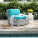 Lark Manor™ Aristidis Armless Patio Chair w/ Cushions in Gray | 29 H x 28 W x 35 D in | Wayfair ROHE6835 43173175