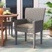 Sol 72 Outdoor™ Rockport Patio Dining Chair w/ Cushion in Gray | 35 H x 23 W x 21 D in | Wayfair TKC297b-DC-4x-C-TERRACOTTA