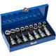 Tectake - Coffret à Outils 16 Douilles ½" Torx Acier Chrome Vanadium - bleu - bleu