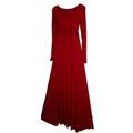 look for the stars Long Sleeved Evening Maxi Dress (12, RED)