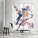 East Urban Home 71" x 74" Shower Curtain, Bluebird 9 by Suren Nersisyan Polyester in Blue/Gray | 74 H x 71 W in | Wayfair