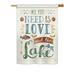 Breeze Decor All You Need Is Love & Lake Nature 2-Sided Polyester 40 x 28 in. House Flag in White | 40 H x 28 W in | Wayfair