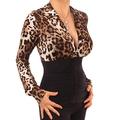 Blue Banana Women's Printed Corset Style Stretchy Top Animal Print Size 10