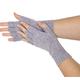 Prettystern Women 100% CASHMERE Wool soft Half-Finger Gloves Wirst Warmers Gauntlets cuffs plain Colour Silver-Grey