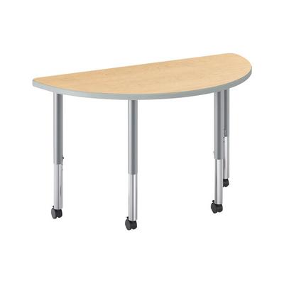 HON SH3060ENDK Build 60" x 30" Half Round Natural Maple Laminate Table Top