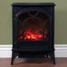 Charlton Home® Liam Electric Stove, Wood in Black | 21.5 H x 16.5 W x 10 D in | Wayfair 49030DC5D72B40D59D197F42CC2C0385