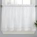 Charlton Home® Lindo Pleated Crochet Kitchen 56" Window Valance Polyester in White | 36 H x 56 W x 1.5 D in | Wayfair
