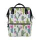 WowPrint Diaper Tote Bag Cactus Flower Nappy Bag Large Capacity Organiser Multifunction Travel Backpack for Baby Care