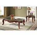 Astoria Grand Misael 2 Piece Coffee Table Set Marble/Granite/Wood in Brown/Red | 20 H x 63 W x 36 D in | Wayfair AB32C3EBECF14C92B549230741CD1422