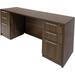 Modern Walnut Kneespace Credenza