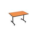 Mobile Folding Booth Rectangular Cafeteria Table AmTab Manufacturing Corporation | 29 H x 60 W x 24 D in | Wayfair MBZT245