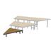 Pie Shaped Riser - Hardboard Top - 36"W x 8"H (1 Level) in White AmTab Manufacturing Corporation | 8 H x 36 W x 36 D in | Wayfair STP361H