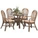 Braxton Culler Trellis Dining Table Glass/Wicker/Rattan in Brown | 29 H x 42 W x 42 D in | Wayfair 979-075/GL0999-061/Havana