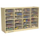Childcraft Mobile 24 Compartment Cubby w/ Trays Wood in Brown | 30 H x 47.75 W x 14.25 D in | Wayfair 296732