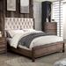 Loon Peak® Desmoke Tufted Bed Wood & /Upholstered/Polyester in Brown | 58 H x 81.75 W x 90 D in | Wayfair 0435E9AE98F24F0181E8947E91126E7B