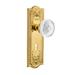 Nostalgic Warehouse Crystal Meadows Interior Mortise Door Knob w/ Meadows Long Plate Brass/Crystal in Yellow | 7.875 H x 2.625 W in | Wayfair