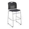 Safco Products Company Vy 30" Bar Stool Plastic/Acrylic/Metal in Black | 45 H x 18 W x 22 D in | Wayfair 4295BL