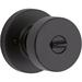 Kwikset Pismo Privacy (Bed & Bath) Circle Knob in Black | 3.88 H x 3.44 W x 2.41 D in | Wayfair 730PSKRDT5146ALRCS