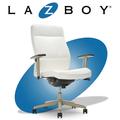 Baylor La-Z-Boy Bonded Leather Adjustable Ergonomic Executive Office Chair w/ Lumbar Support Upholstered in Gray | Wayfair CHR10085A