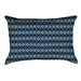 Latitude Run® Avicia Indoor/Outdoor Lumbar Pillow Polyester/Polyfill blend in Blue | 14 H x 20 W x 3 D in | Wayfair