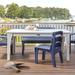 Uwharrie Chair Jarrett Bay Solid Wood Dining Table Wood in Blue | 21 H x 85 W x 40 D in | Outdoor Dining | Wayfair JB93-026W