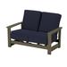 Telescope Casual Leeward Deep Loveseat w/ Cushions Plastic in Gray/Black/Brown | 39 H x 56.5 W x 35 D in | Outdoor Furniture | Wayfair 864J13A01