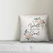 Ophelia & Co. Celia It Is Well w/ My Soul Floral Throw Pillow Polyester/Polyfill blend | 16 H x 16 W x 1.5 D in | Wayfair