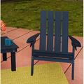 Rosecliff Heights Koenig Cupholders Folding Adirondack Chair Plastic/Resin in Orange | 38 H x 33 W x 36 D in | Wayfair