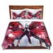 East Urban Home Butterfly Delight IX Duvet Cover Set Microfiber in Black/Red/White | 1 Queen Duvet Cover + 2 Standard Shams | Wayfair