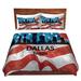 East Urban Home City VI Dallas Texas Duvet Cover Set Microfiber in Blue/Red/White | 1 Queen Duvet Cover + 2 Standard Shams | Wayfair