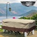 Symple Stuff Armor Shield Breathable Patio Dining Set Cover w/ 2 Year Warranty, Polyester in Brown | 23 H x 54 W x 54 D in | Wayfair