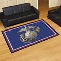 Blue/Navy 60 x 0.25 in Area Rug - FANMATS U.S. Marines Navy Area Rug Nylon | 60 W x 0.25 D in | Wayfair 15712