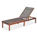 Wade Logan® Arnoult 75.5" Long Reclining Eucalyptus Single Chaise Wood/Solid Wood in Brown | 23.5 H x 34 W x 75.5 D in | Outdoor Furniture | Wayfair