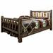 Loon Peak® Homestead Collection Pine Bed Wood in White | 47 H x 80 W x 94 D in | Wayfair DE49595648744622B8B97F777BD241AC