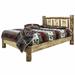 Loon Peak® Glacier Country Collection Pine Platform Bed Wood in Brown/Green | 66 W x 94 D in | Wayfair 22D663EF40D8454A8CB61294239E509F