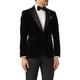 Mens Velvet Tuxedo Dinner Jacket Retro Smoking Coat Formal Tailored Fit Blazer[BLZ-Dinner-Tim-Black,Jet Black,Chest UK 52 EU 62]