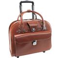 McKleinUSA 96314 Leather Vertical Wheeled Ladies' Briefcase for 15.4-Inch Laptop - Brown