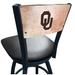 Holland Bar Stool NCAA Swivel Bar Stool Upholstered/Metal in Black | 39 H x 18.5 W x 17 D in | Wayfair L03825BWMedMplAOklhmaBlkVinyl