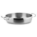 Lacor Eco-Chef Round Dish Without Lid, Stainless Steel, Silver, 40 cm