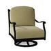 Woodard Casa Swivel Outdoor Rocking Chair in Gray/Black | 35.75 H x 29.5 W x 34 D in | Wayfair 3Y0477-92-14Y