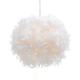 Lustre Suspension 30cm en Boule Plumes E27 Luminaire pour Chambre d'enfant Salon Blanc