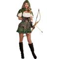 set high (PKT) (844571-55) Adult Ladies Robin Hoodie Costume (Medium)